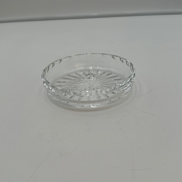 Waterford Crystal 5" Bottle Coaster,  Champagne Wine Bottle Coaster Vanity Tray - Picture 1 of 9